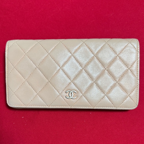 CHANEL Handbags - CHANEL Tan Quilted Women's Wallet   🎉🎉🎉HOST PICK  🎉🎉🎉